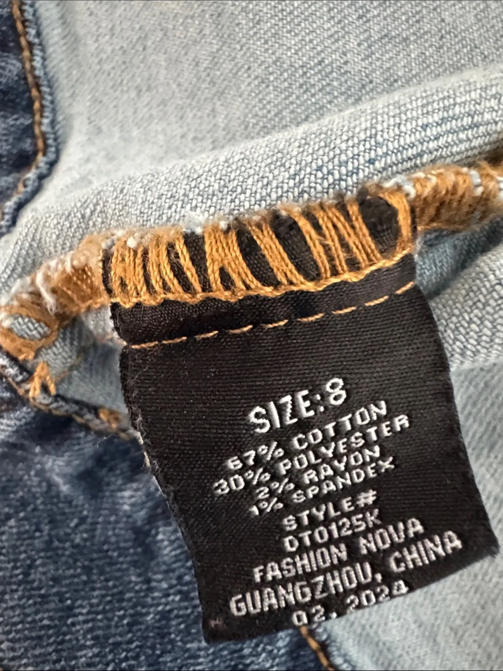 Girls' Two-Tone Light Blue Denim Cropped Jacket